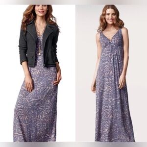 CABI Vintage CAbi Patio Lavender V-Neck Maxi Dress, Sz XL